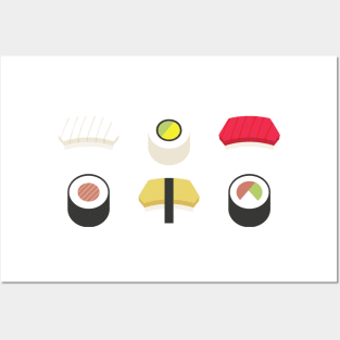 6 Piece Sushi Combo Posters and Art